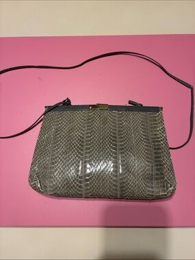 Vintage Palizzio Snakeskin Clutch for Saks Fifth Avenue